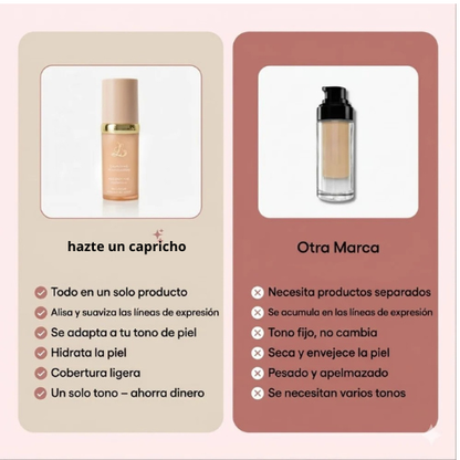 Base maquillaje 4 en 1 Antiedad con SPF 50 – Se Adapta a tu Tono de Piel